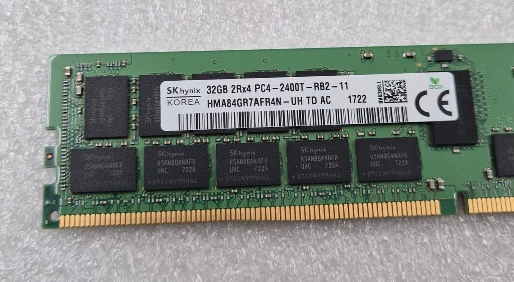 [LOT 8 PCS] SK Hynix 32GB 2Rx4 PC4-2400T-RB2 HMA84GR7AFR4N-UH Server Memory RAM