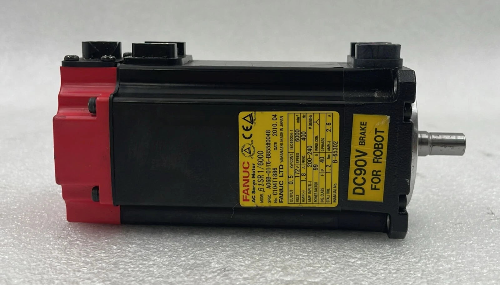 Fanuc B1ST/6000 AC Servo Motor A06B-0116-B855#0048 CNC Automation