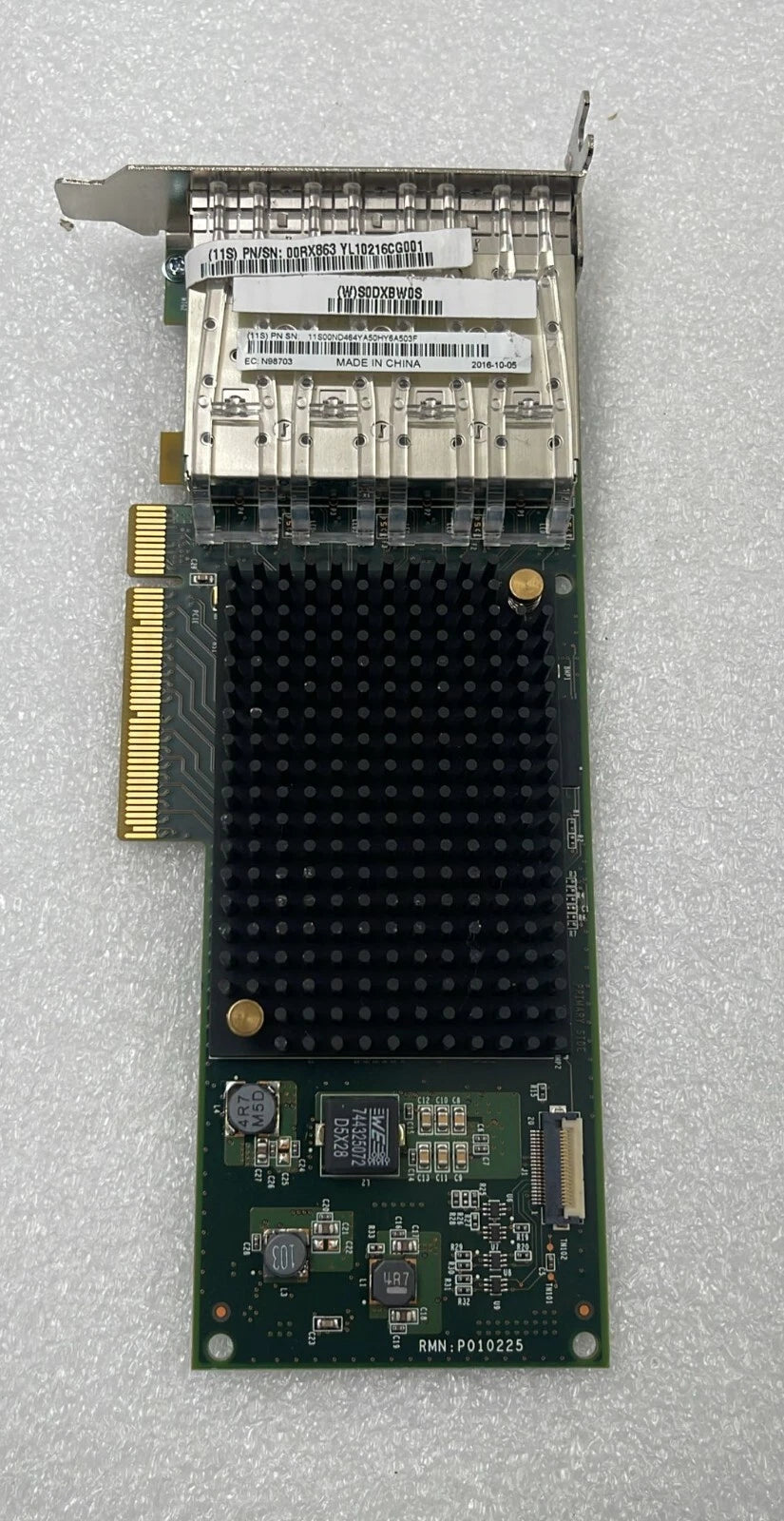 [LOT 4 PCS] IBM 00RX863 4-Port 10Gb PCIe3 Network Adapter Card 00ND464
