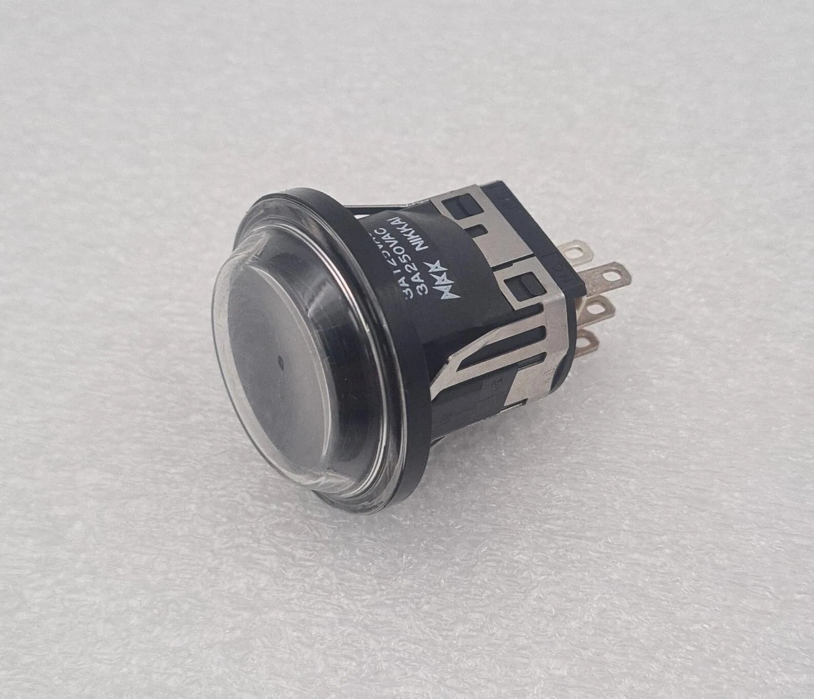 [LOT 3 PCS] NKK NIKKAI LB-15CK circular illuminated BLACK push button switch NEW