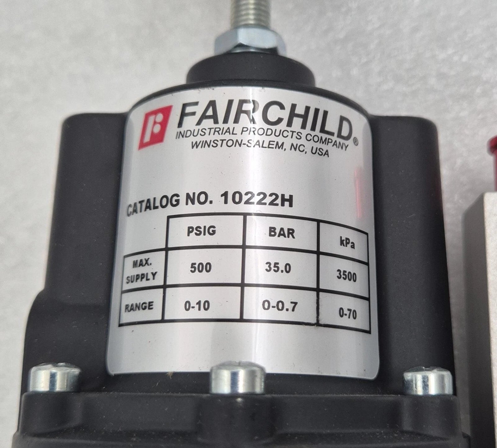 FAIRCHILD 10222H Pneumatic Precision Regulator 500PSI 35BAR 3500kPa #2