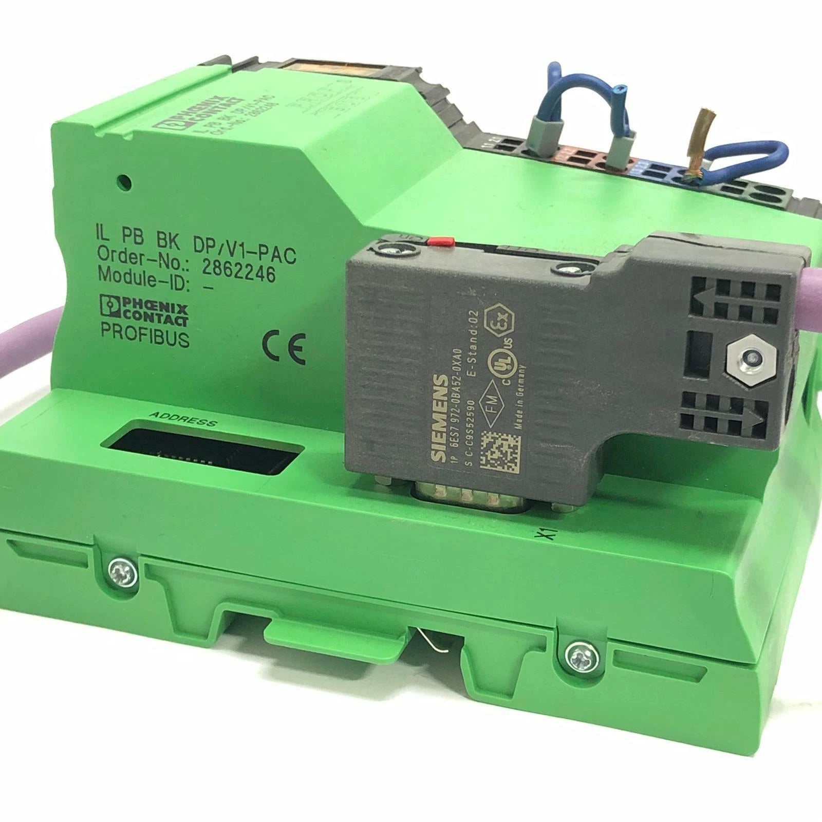 Phoenix Contact IL PB BK DP/V1-PAC Bus Coupler + Siemens Profibus Connector