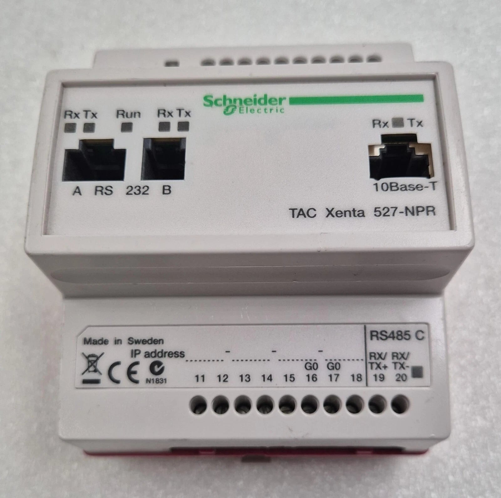 Schneider Electric TAC Xenta 527-NPR Programmable Controller IP / RS-232 / RS485