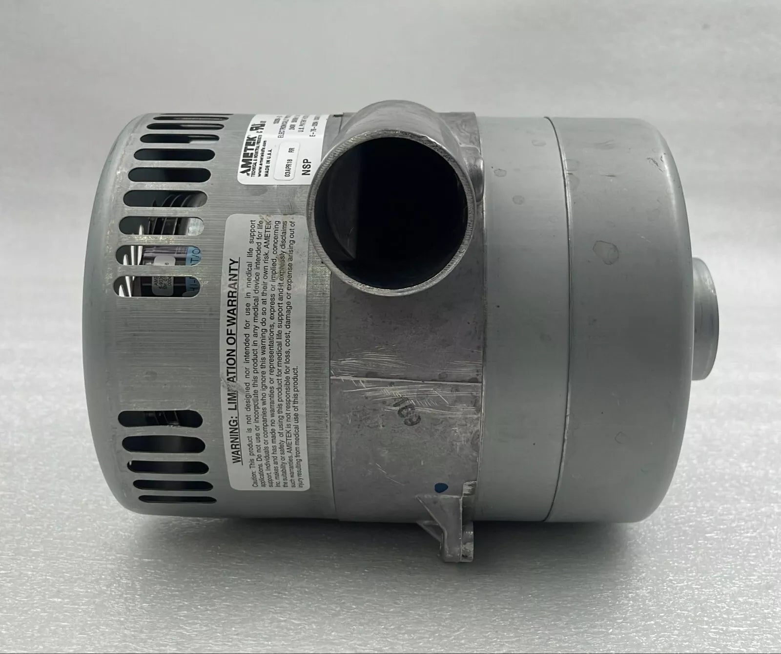 AMETEK Windjammer Brushless Blower 150358-70 Thermally Protected