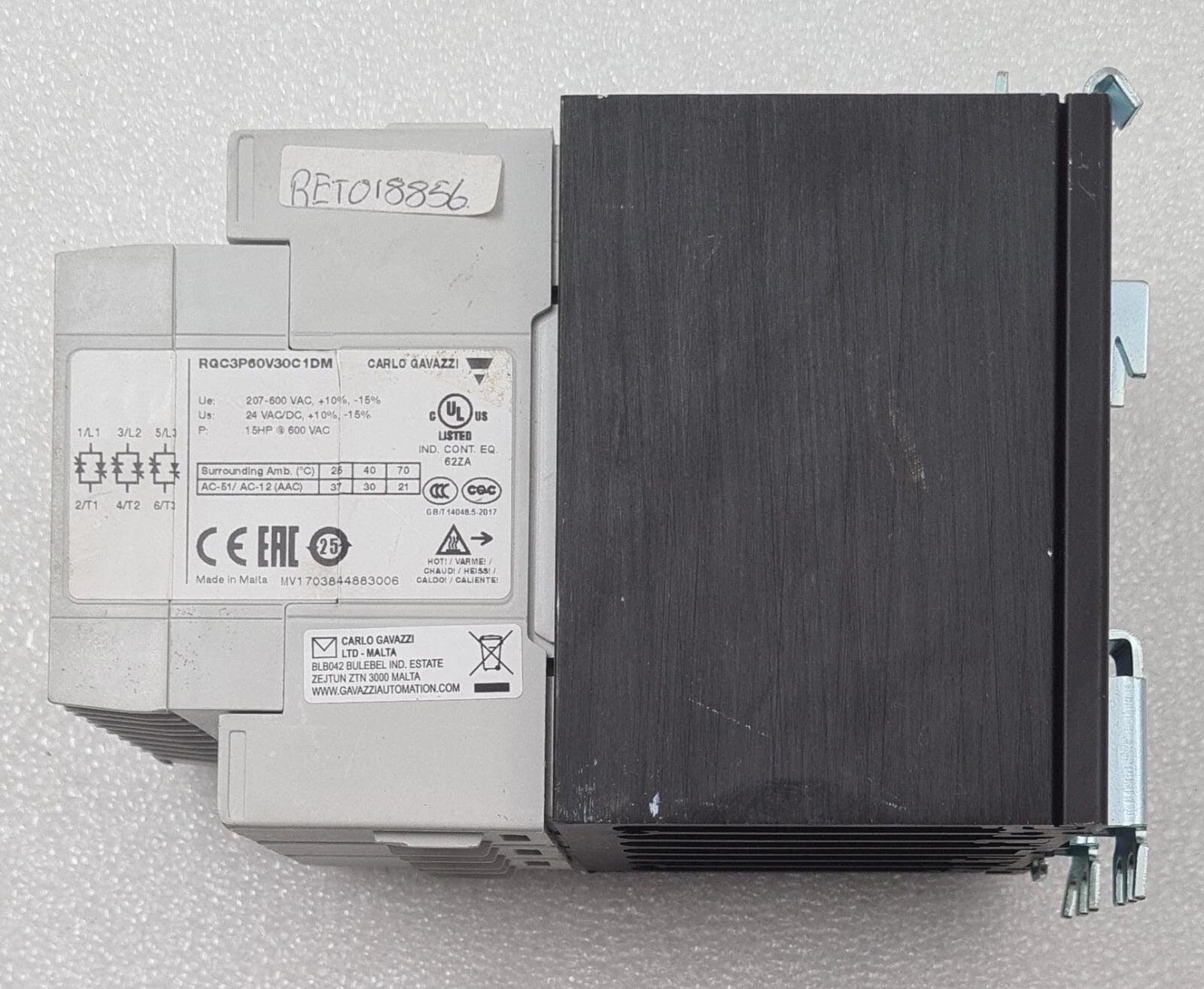 CARLO GAVAZZI RGC3P60V30C1DM RG Relay Solid State Controller