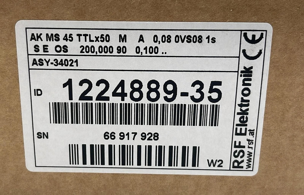 NEW - RSF Elektronik AK MS 45 TTLx50 M A 0,08 0VS08 1s Scanning Head 1224889-35