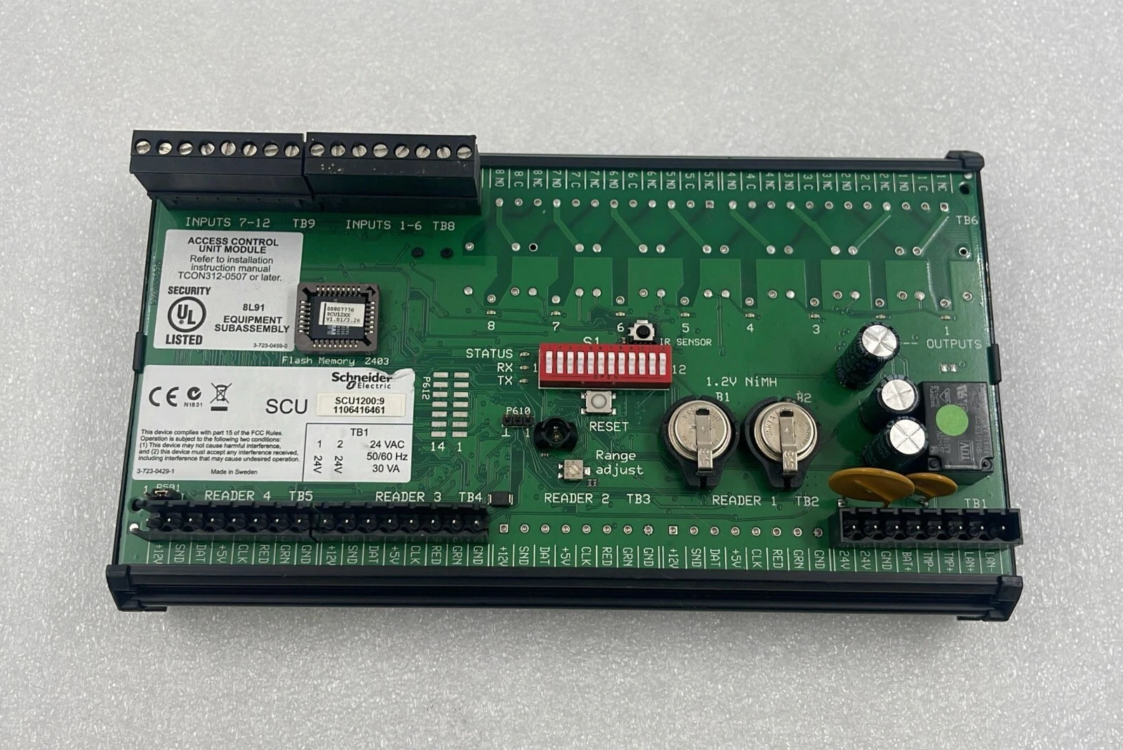 Schneider SCU1200:9 Access Control Unit Module SCU1200 24Vac 50/60 Hz 30VA