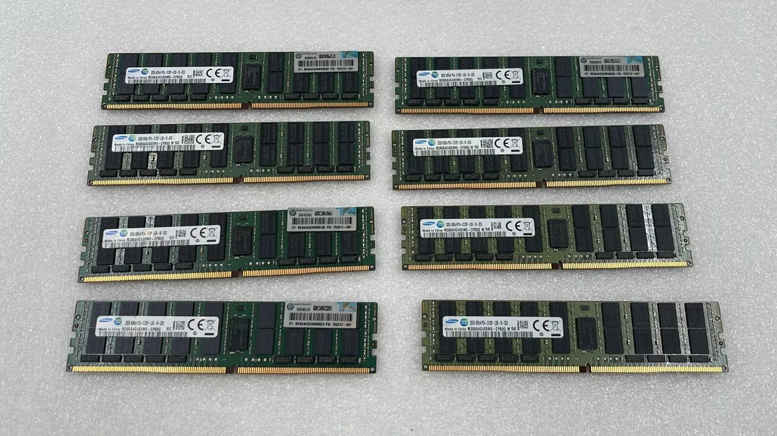[LOT 8] SAMSUNG 32GB 4DRx4 PC4-2133P M386A4G40DM0-CPB0Q DDR4 HP 752372-081 RAM