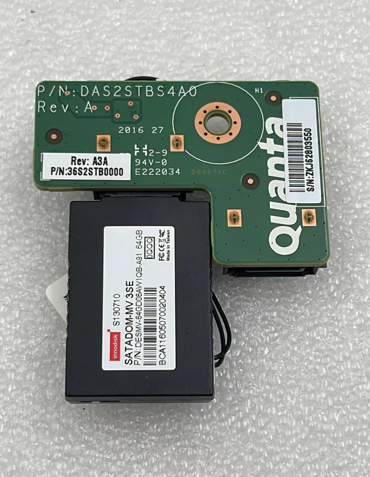 [LOT 2] Quanta DAS2STBS4A0 36S2STB0000 InnoDisk SATADOM-MV 3SE 64GB SATA SLC SSD
