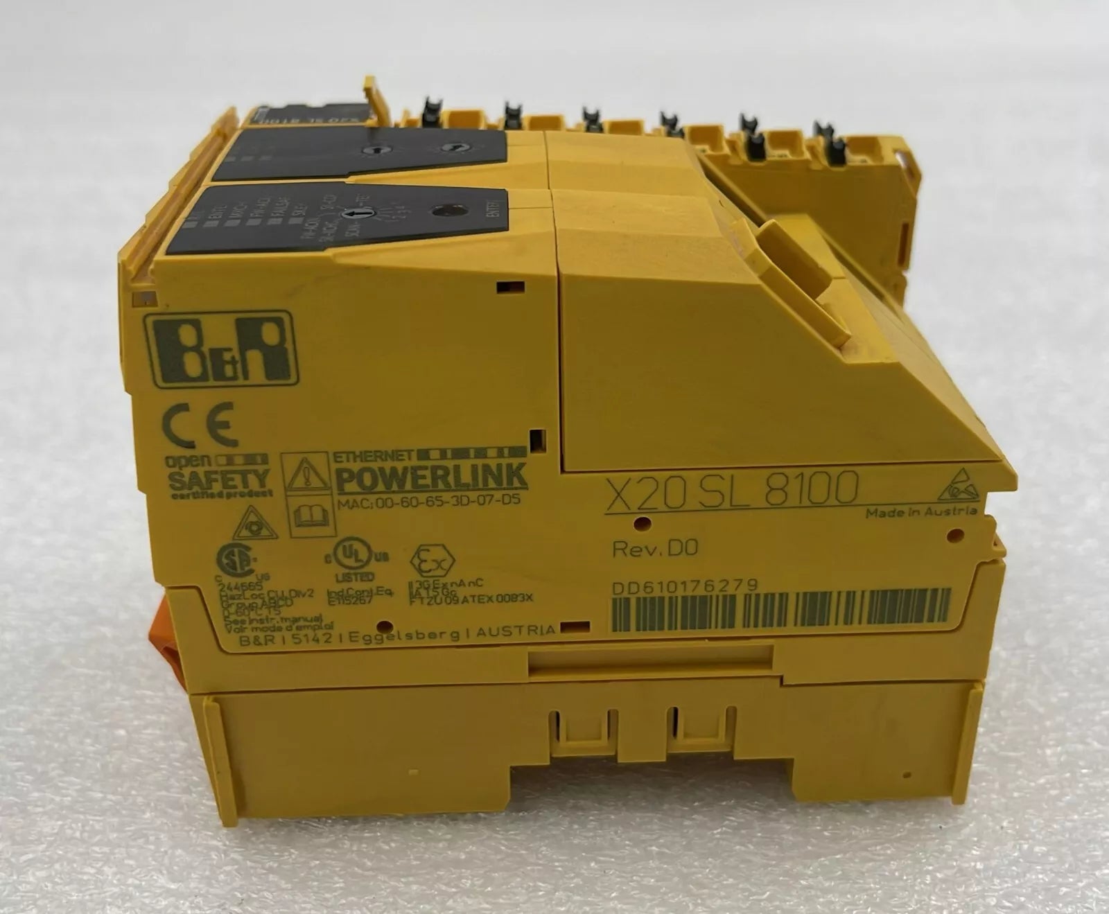 B&R Automation Ethernet POWERLINK X20 SL 8100 SafeLOGIC controller