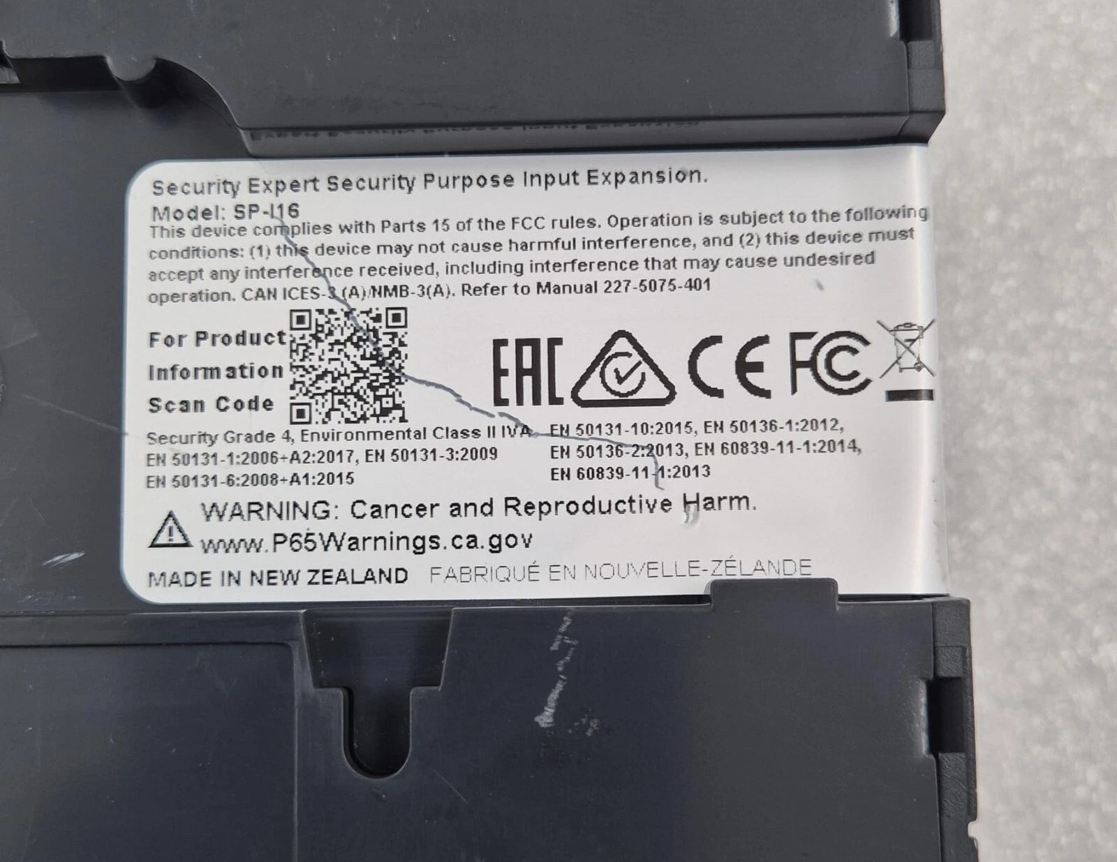 SCHNEIDER Security Expert Security Purpose Input Expansion SP-I16