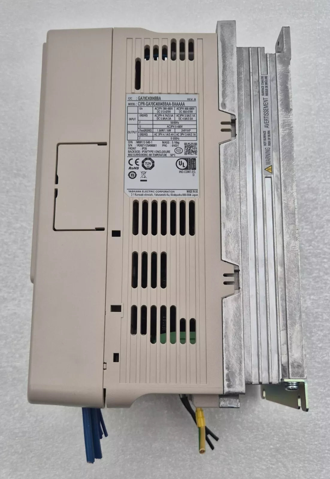 YASKAWA GA700 GA70C4004BBA CIPR-GA70C4004BBAA-BAAAAA Frequency Inverter 400V