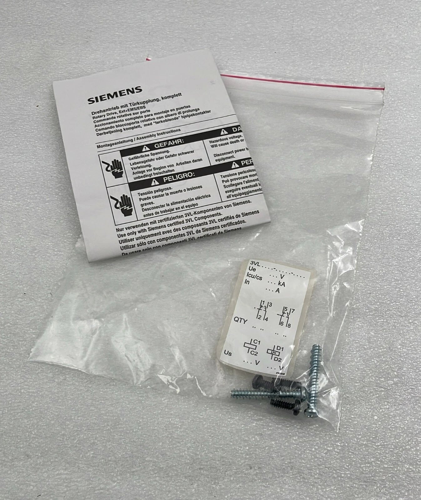 Siemens 3VL9300-3HE00 Frount Mount Rotary Drive Switch