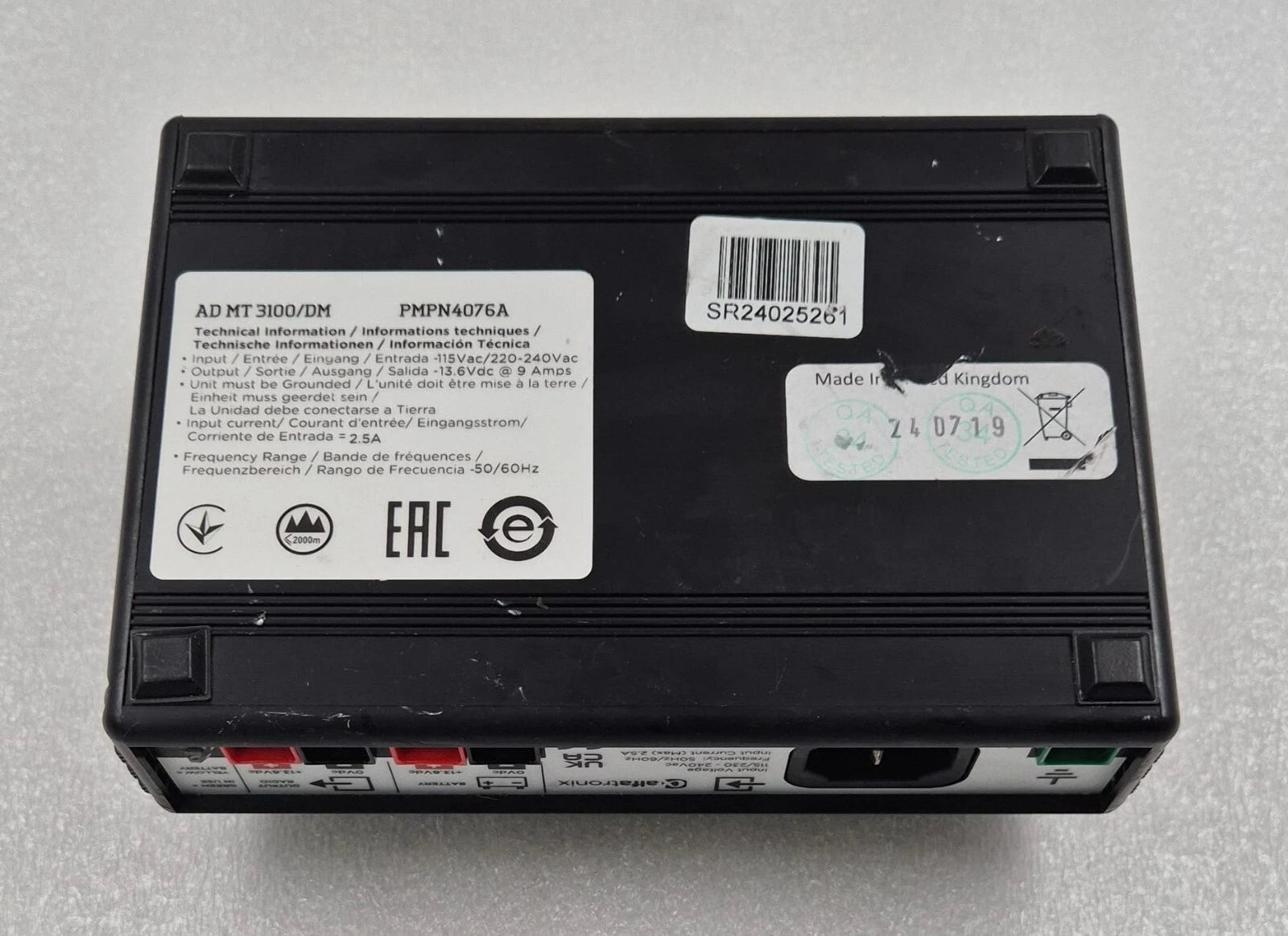 ALFATRONIX AD MT-3100/DM SWITCH MODE POWER SUPPLY