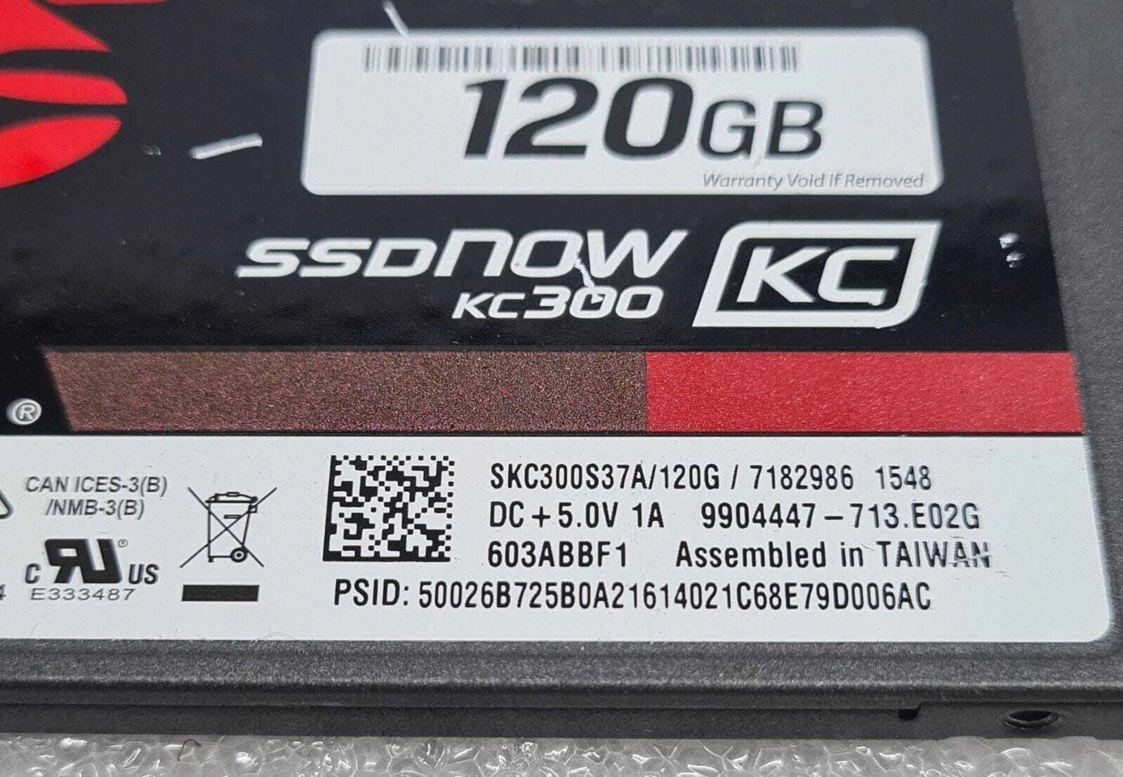 [LOT 3] Kingston SSDNOW KC300 120GB SATA Solid State Drive SSD SKC300S37A 120G