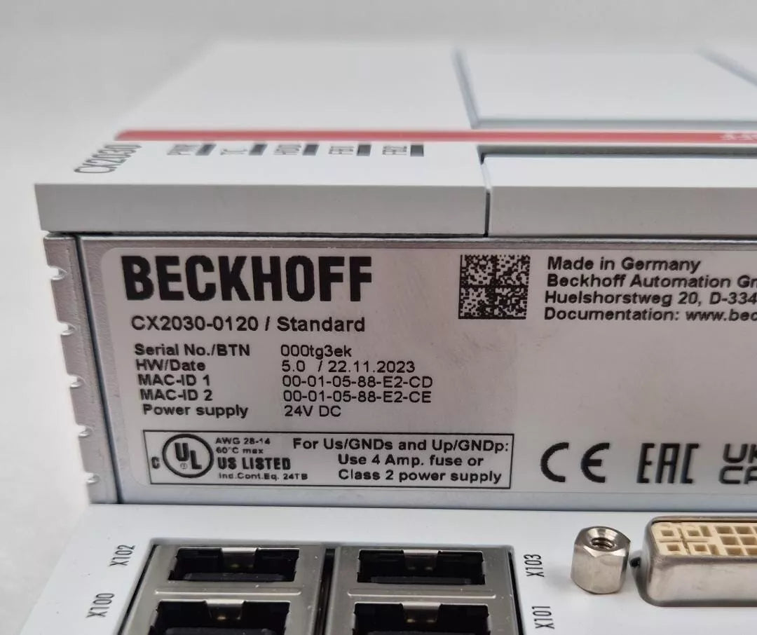 NEW- BECKHOFF CX2030-0120/Standard CPU Module Embedded PC Windows PLC controller