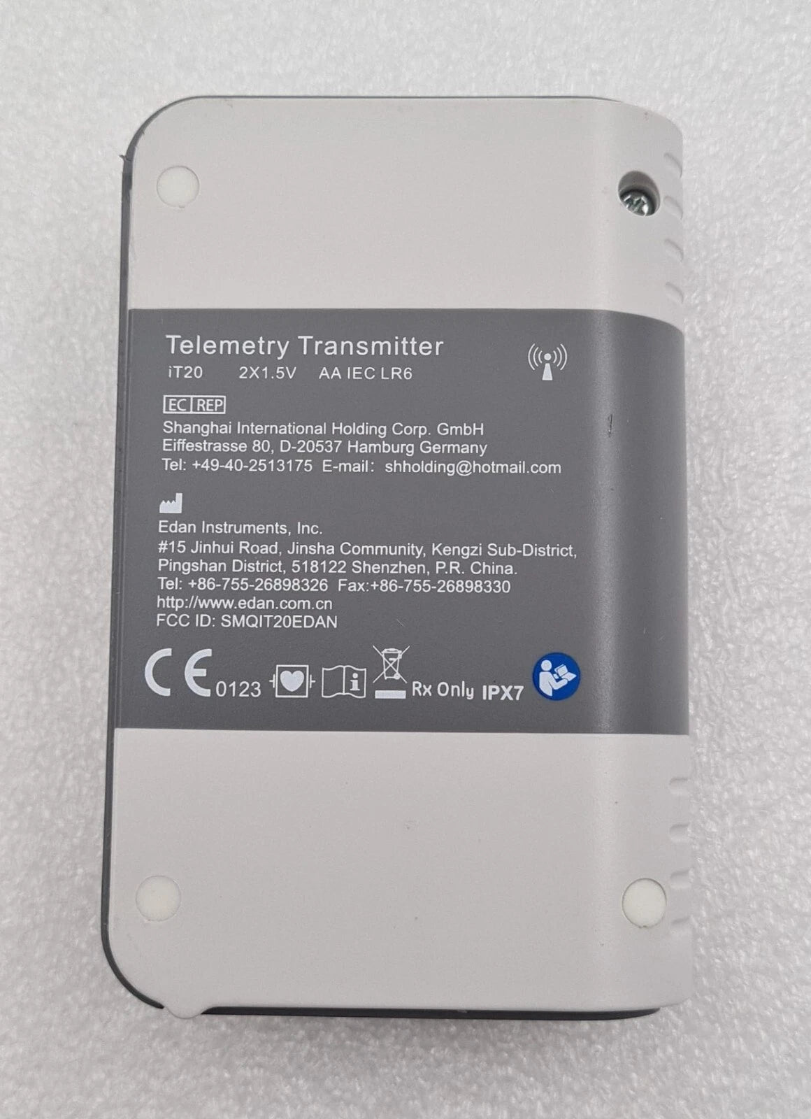 Edan iT20 Telemetry Transmitter **AS-IS**