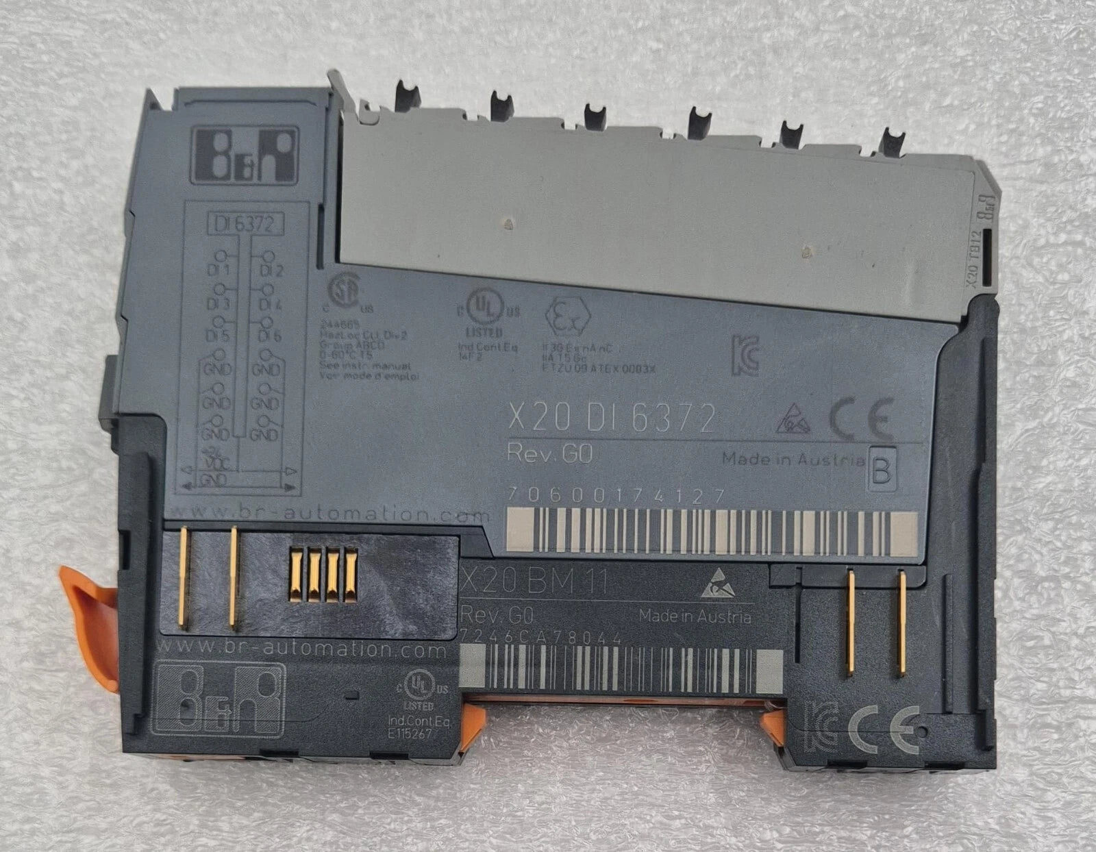 B&R Automation X20 DI 6372 Digital Control Module W/ X20 BM 11