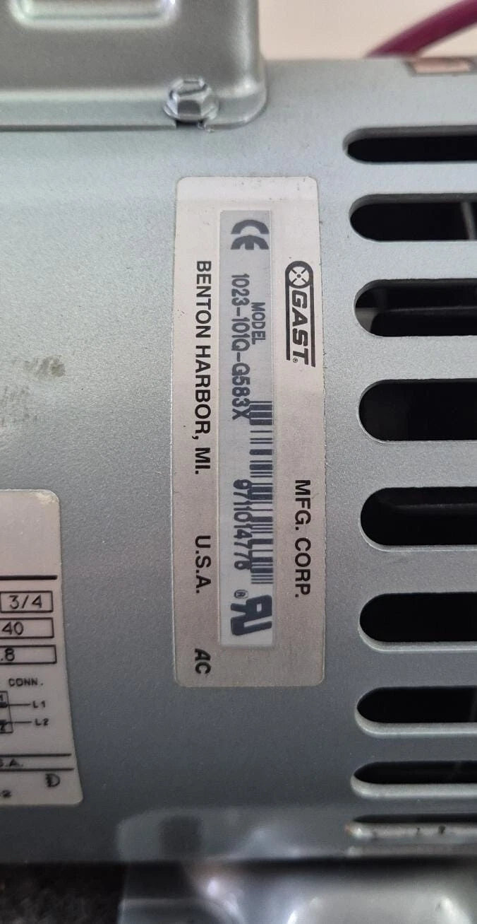 EMERSON G583X GAST 1023-101Q-G583X Compressor/Vacuum Pump 3/4HP