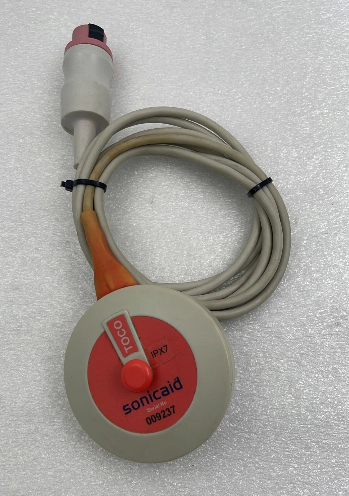 Oxford Sonicaid TOCO ultrasound transducer probe for fetal monitoring system
