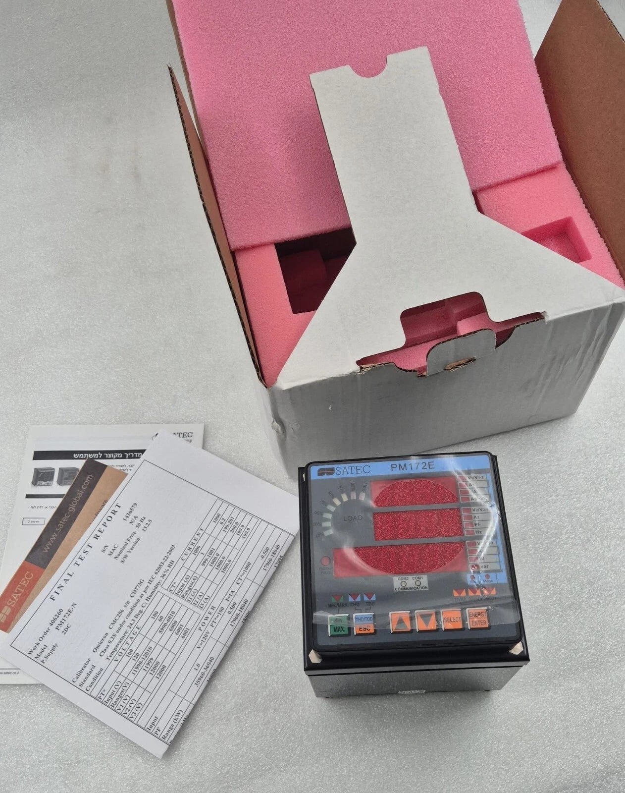 *NEW* SATEC PM172E PM172E-N Advanced Power Analyzer Power Meter Panel