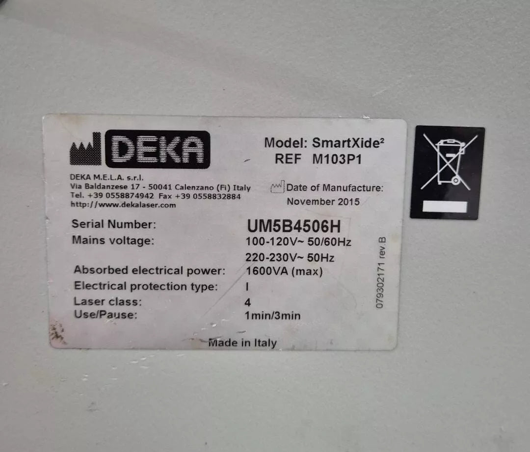 DEKA Smartxide2 M103P1 C60 MonaLisa Touch CO2 laser system with articulated arm and touchscreen interface