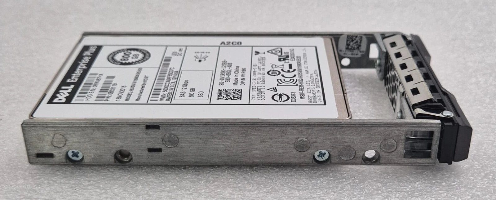 Side profile of Dell 2.5 inch SAS solid state drive