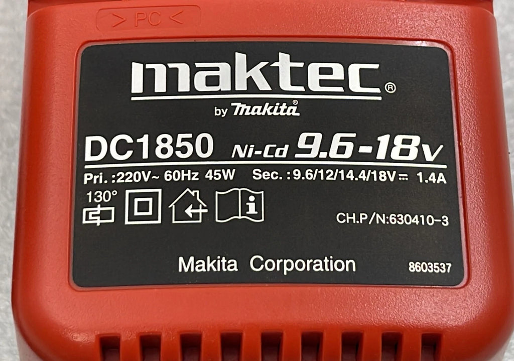 [LOT 12 PCS] Maktec By Makita DC1850 Ni-Cd 9.6-18V Battery Charger