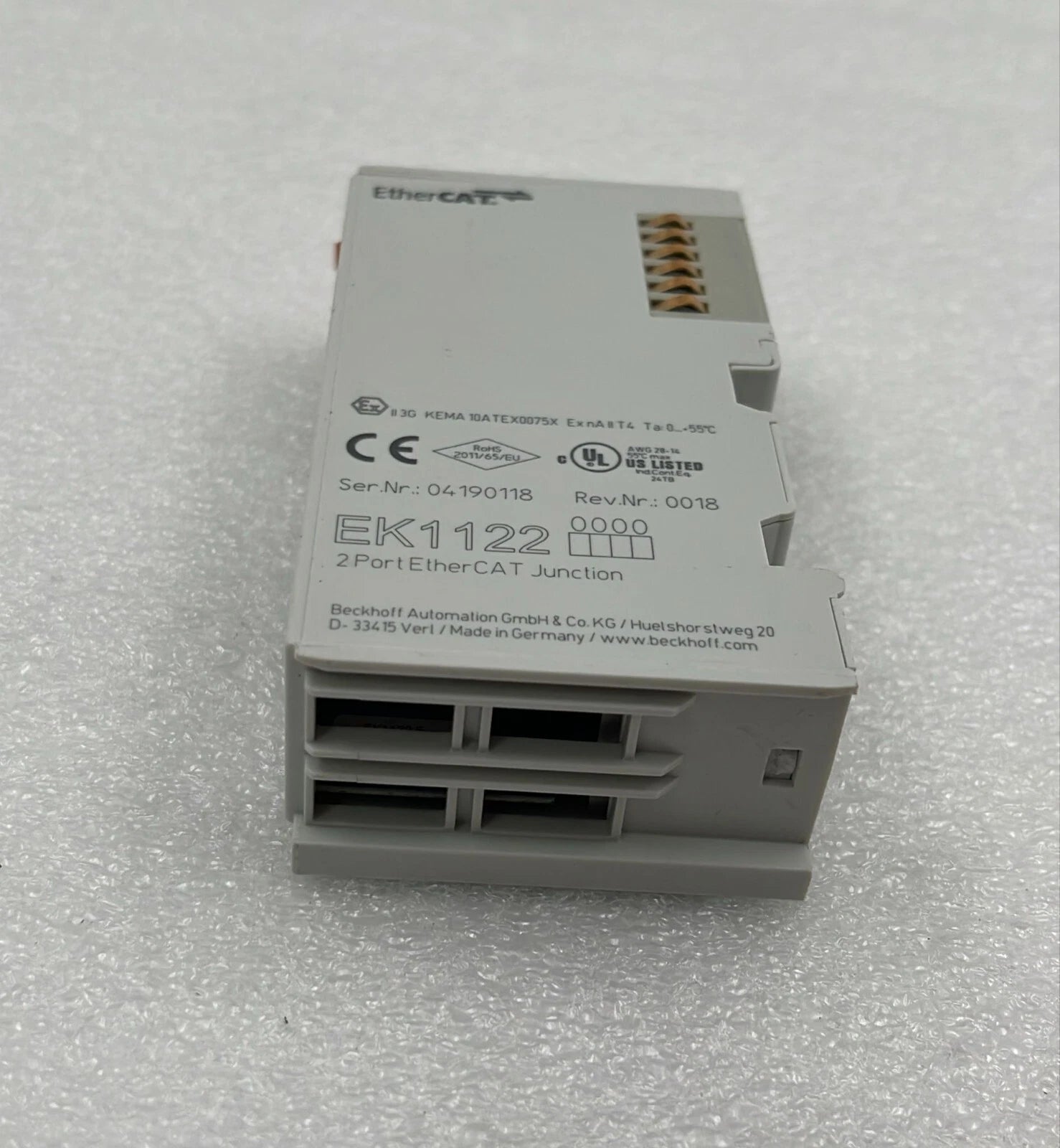 Beckhoff EK1122 EtherCAT Coupler industrial automation module