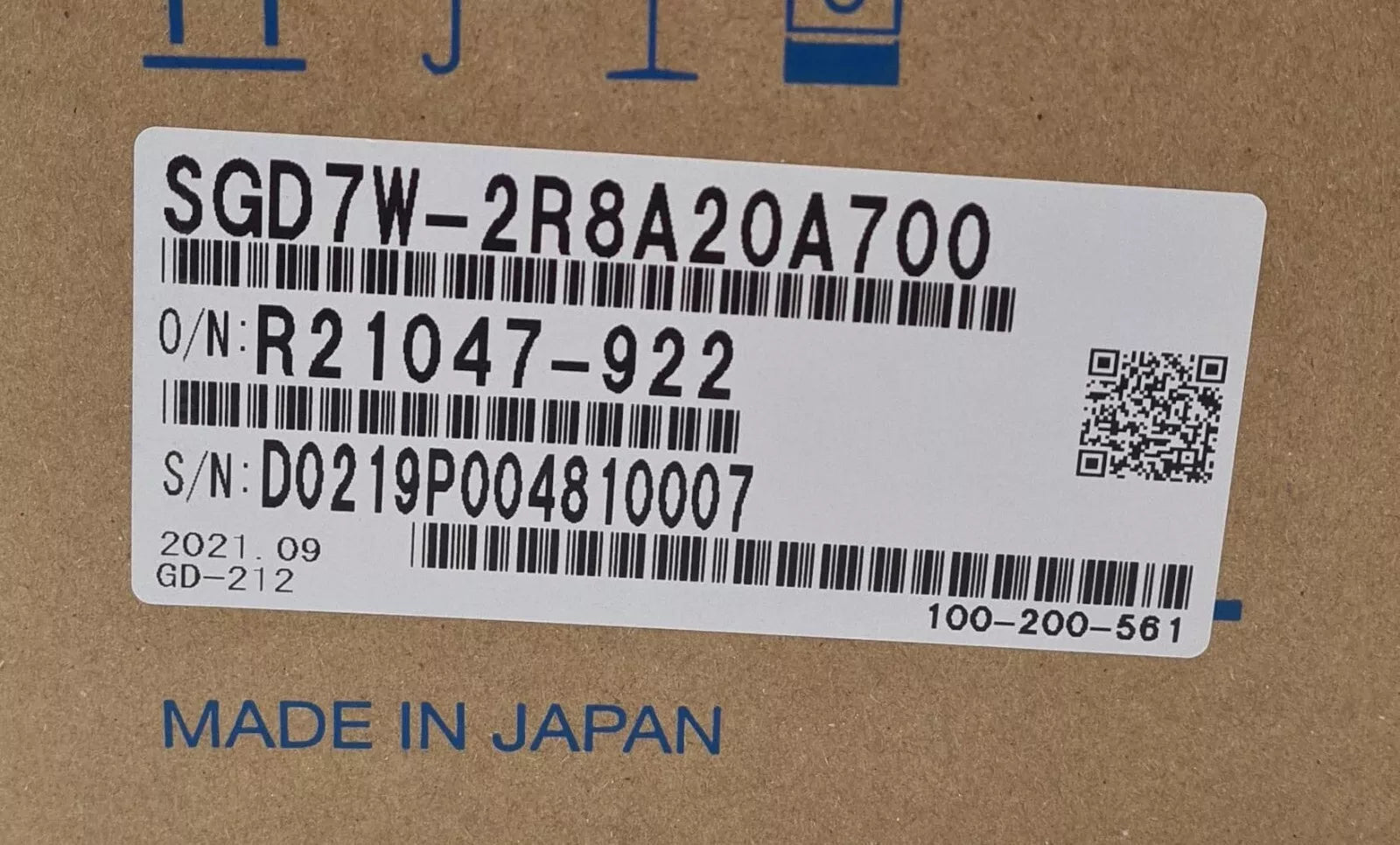 NEW - YASKAWA SERVOPACK SERVO SGD7W-2R8A20A 700 Servo Driver 200V