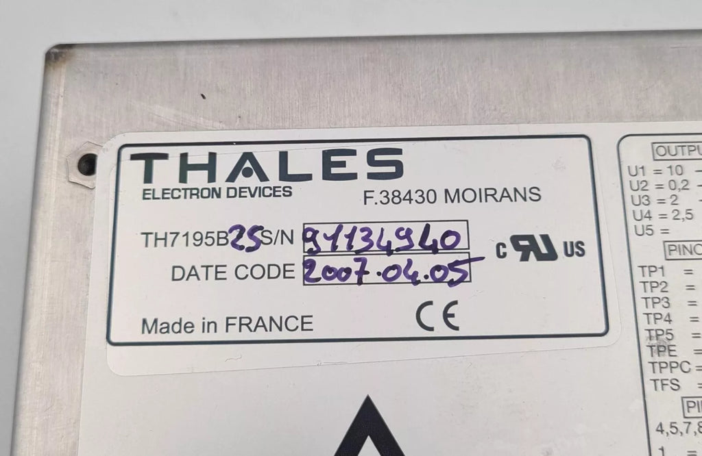 THALES TH7195B Power Module for InSight 2 C-ARM Imaging System