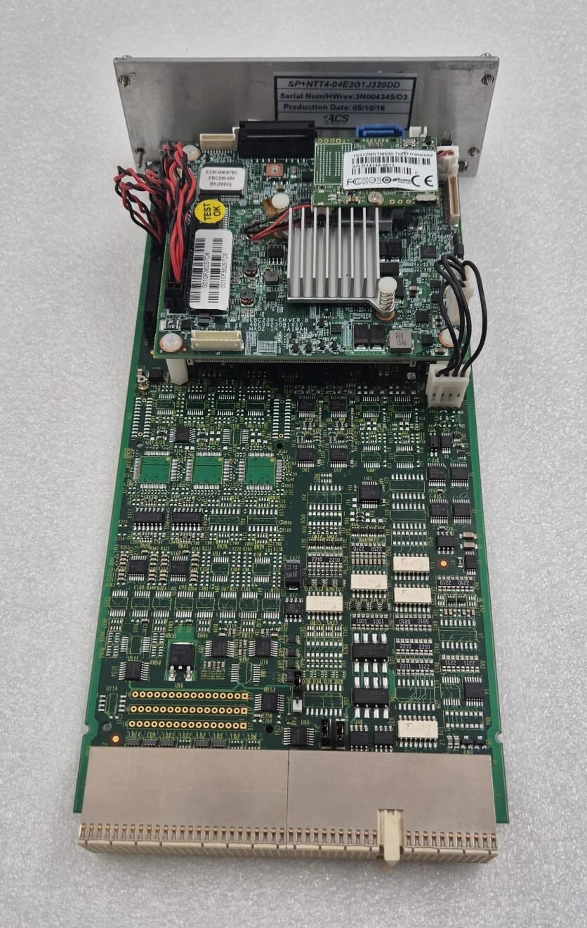 ACS SP+NTT4-04E3G1J320DD SB-17510-230/LF Rev. D3b w/ SBS EBC230-EM Board ASSY