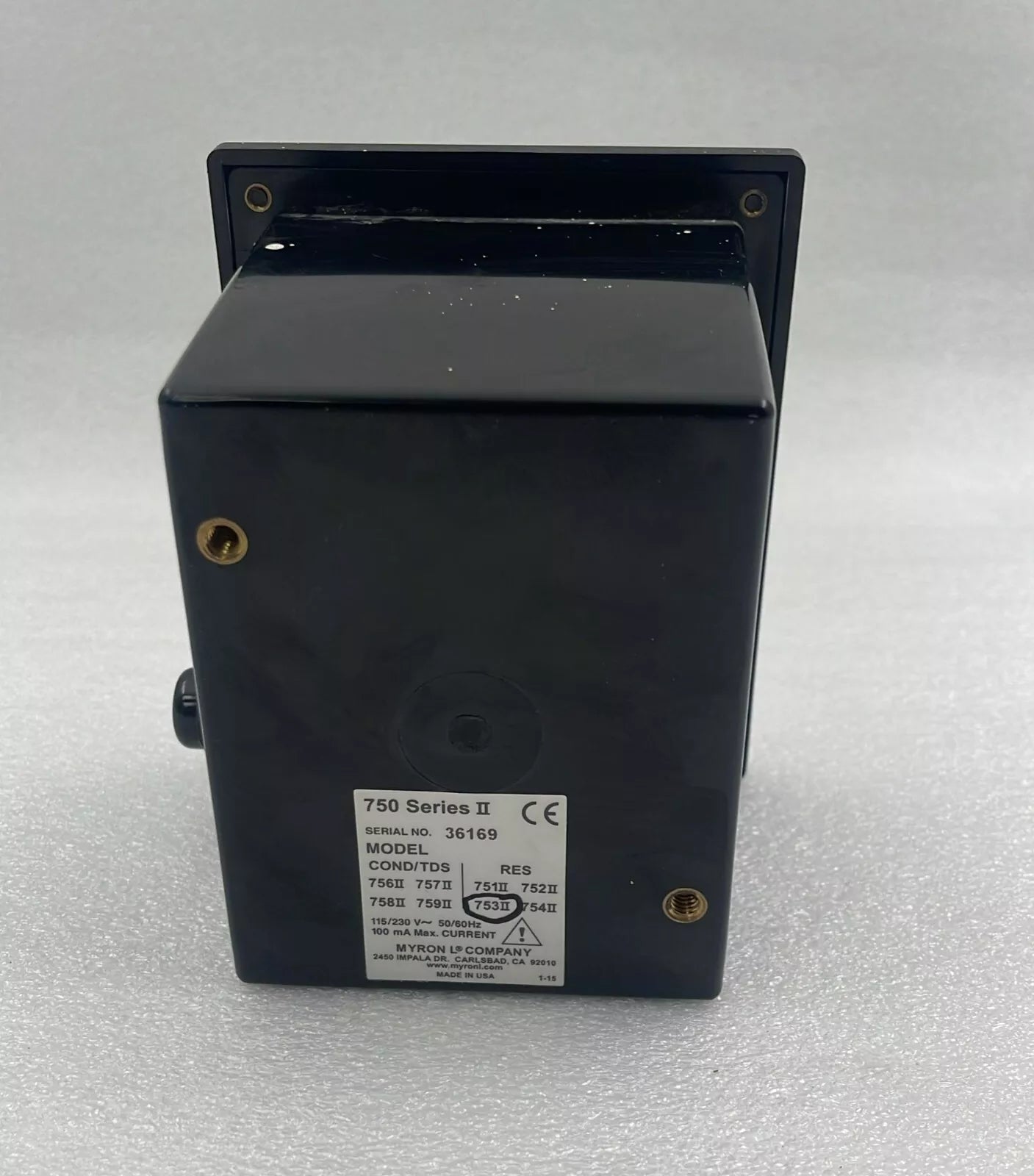 Myron L Company 750II conductivity monitor for water quality measurement systems