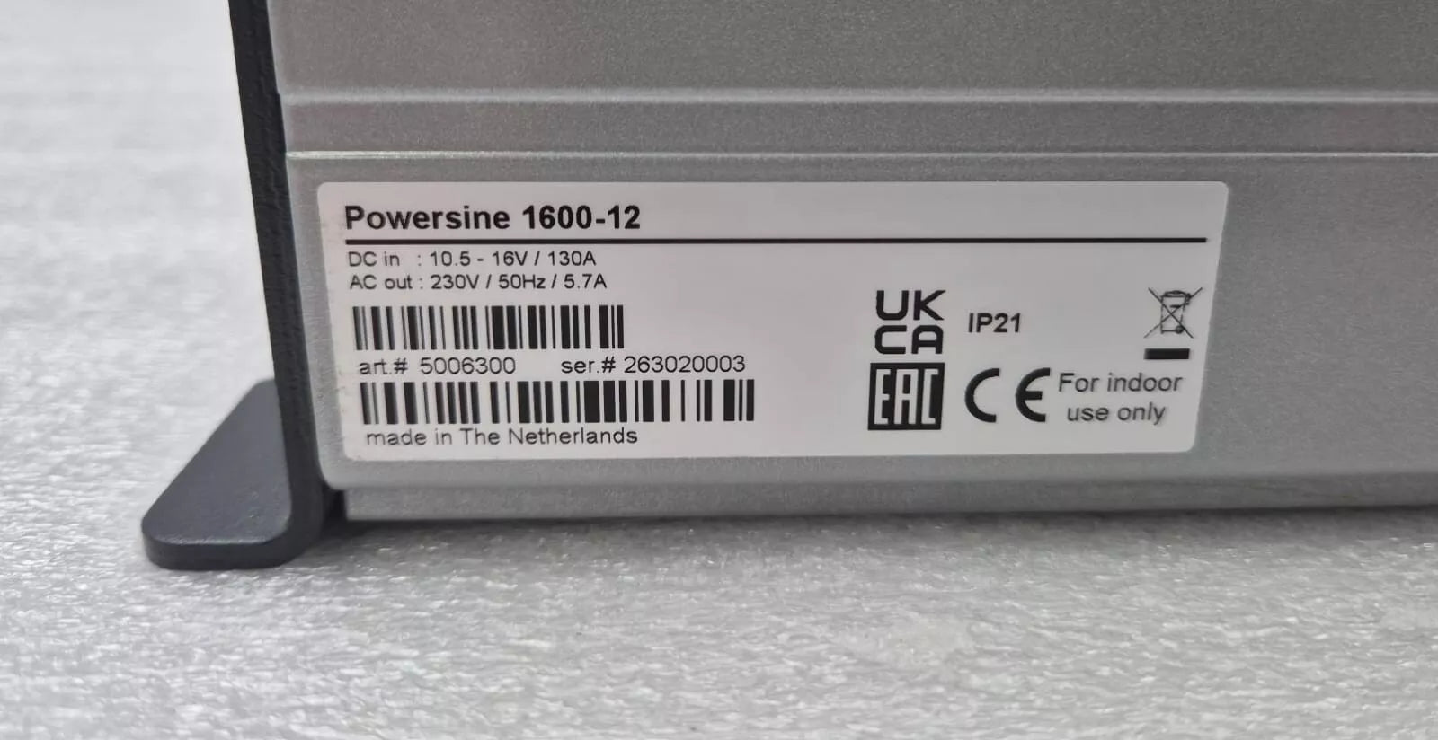 TBS Powersine 1600-12 1600W 12V to 230V true sinewave inverter