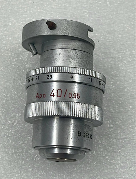 Leitz Wetzlar Apo 40/0.95 microscope objective lens 170/0.11–0.23