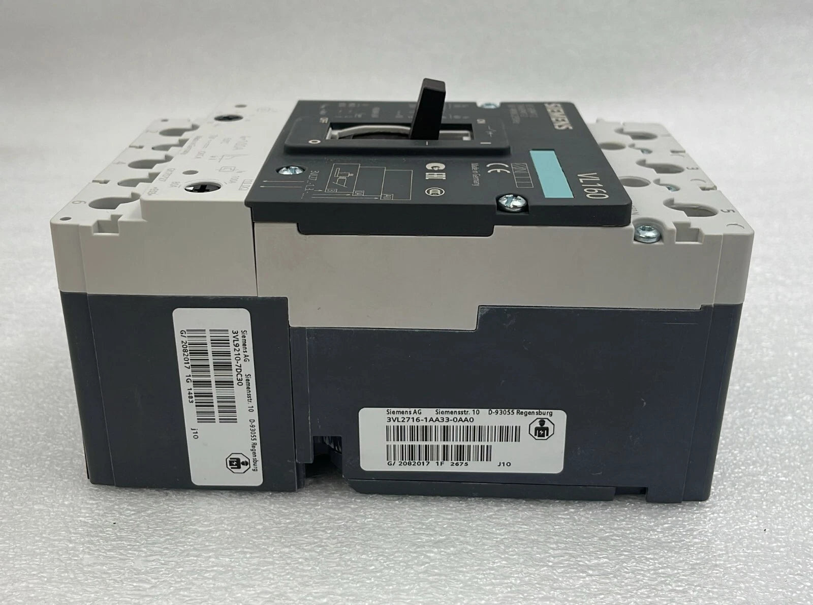 Siemens VL160 Circuit Breaker 3VL2716-1AA33-0AA0 W/Current Trigger 3VL9210-7DC30
