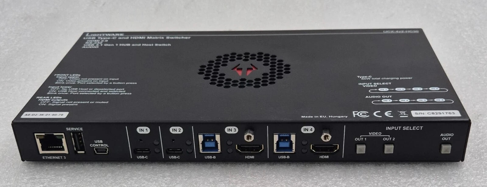 LIGHTWARE UCX-4X2-HC30 91310081 USB Type C & HDMI Matrix Switcher