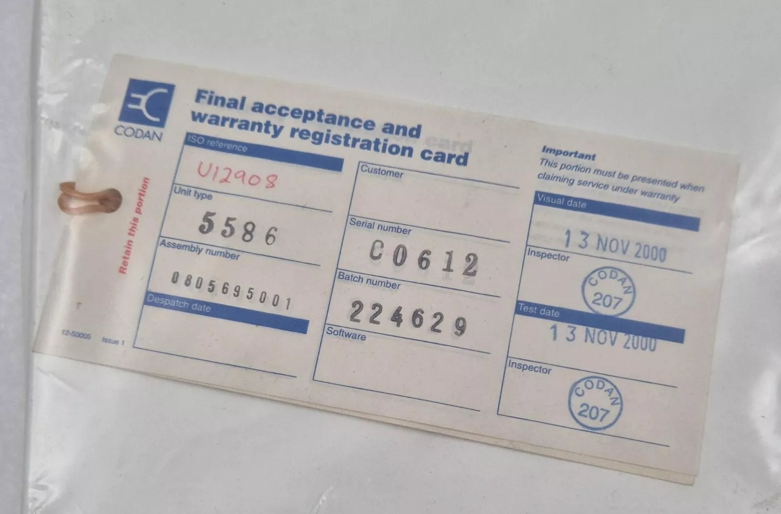 **NEW** CODAN 5586 Redundancy Controller Unit