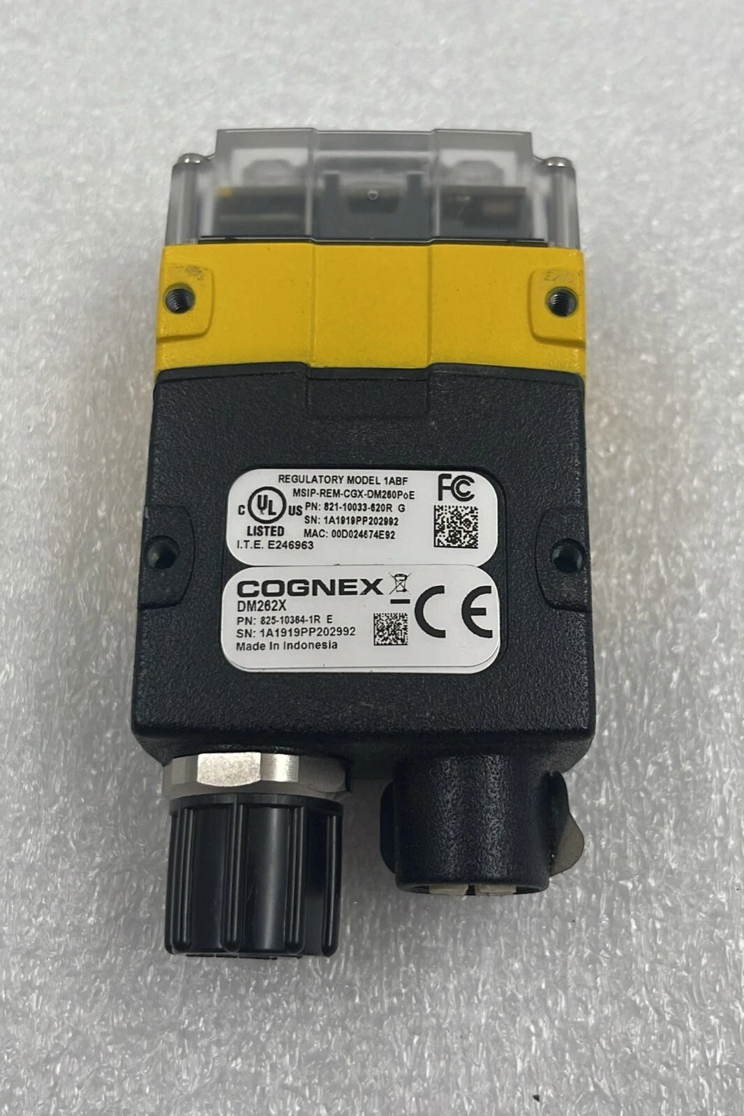COGNEX DM262X 825-10364-1R MSIP-REM-CGX-DM260PoE 821-10033-620R Barcode Scanner
