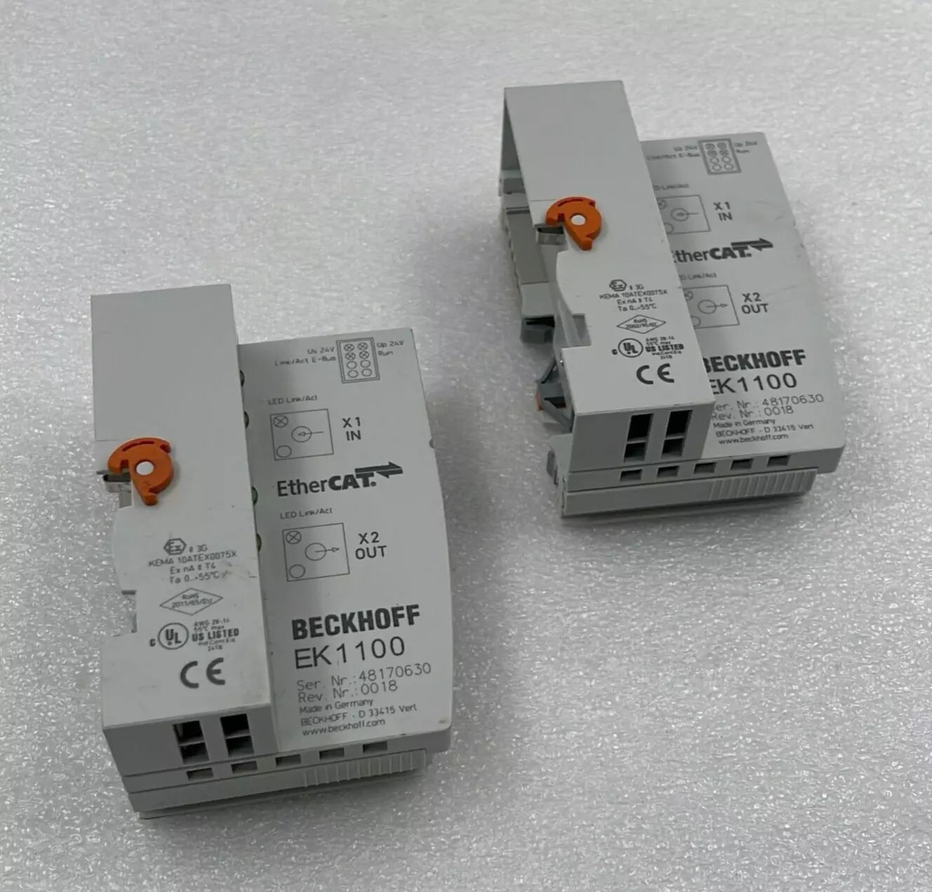 [LOT 2 PCS] Beckhoff EK1100 EtherCAT Coupler Interface Terminal Module