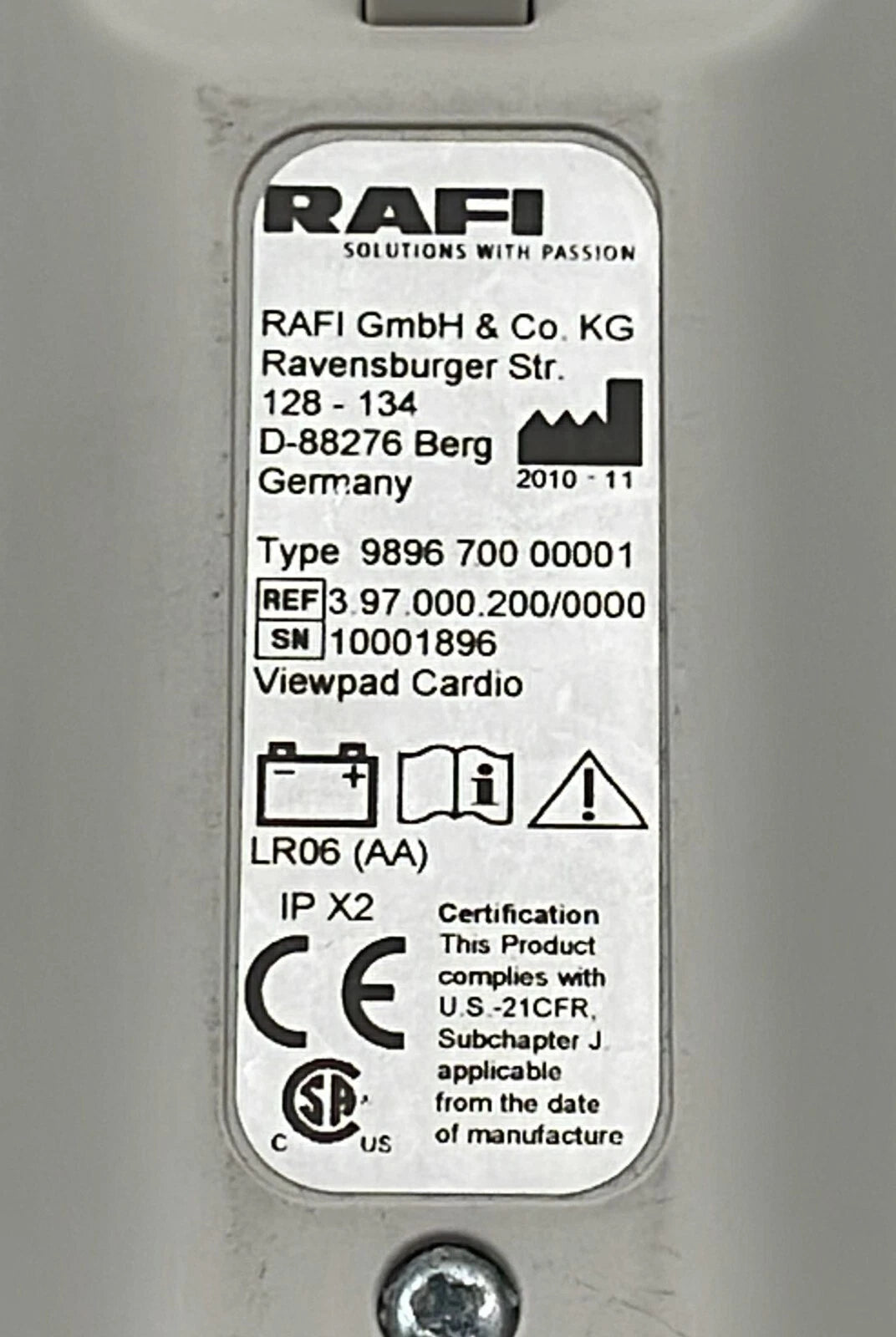 Philips Digital Viewpad Cardio 9896 700 00001 RAFI Laser Remote 3.97.000.200