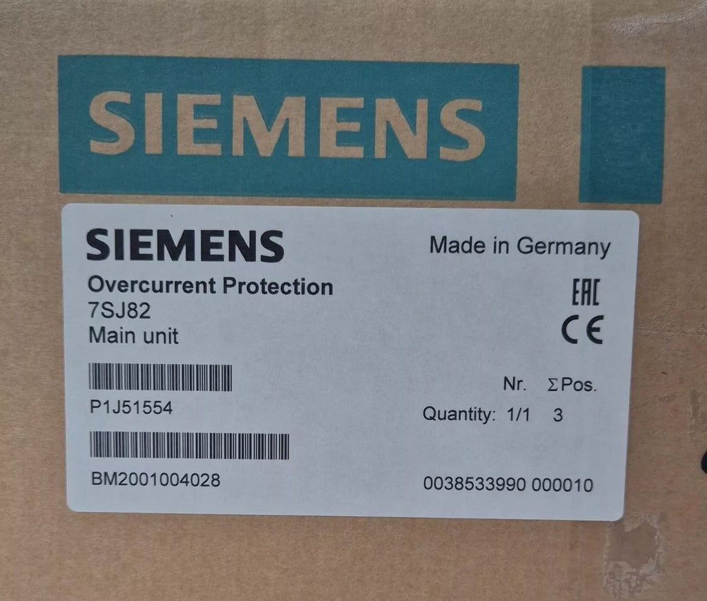 *NEW* SIEMENS SIPROTEC 7SJ82 P1J51554 Overcurrent Protection