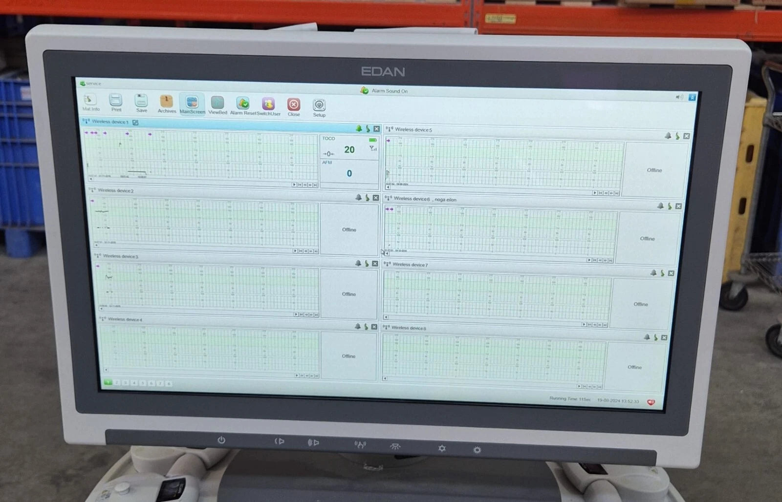 ADVANTECH POC-W212C Touch Monitor 21.5" PC EDAN FTS-6 Central Monitoring System