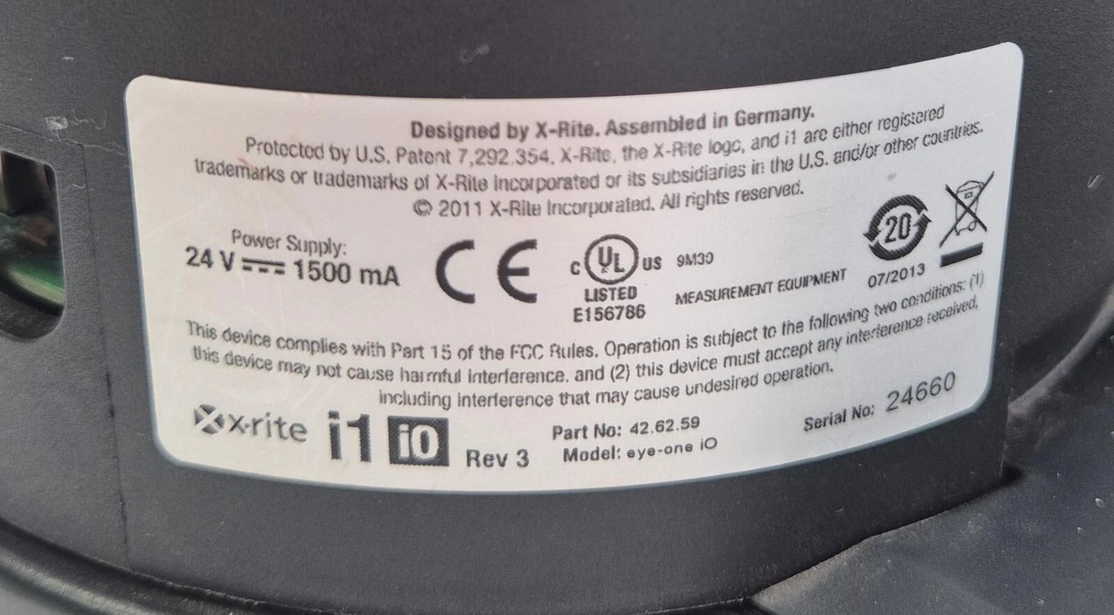 X-Rite i1iO Auto Scan Chart Arm Table i1 eye-one iO i1i0 Densitometer 42.62.59