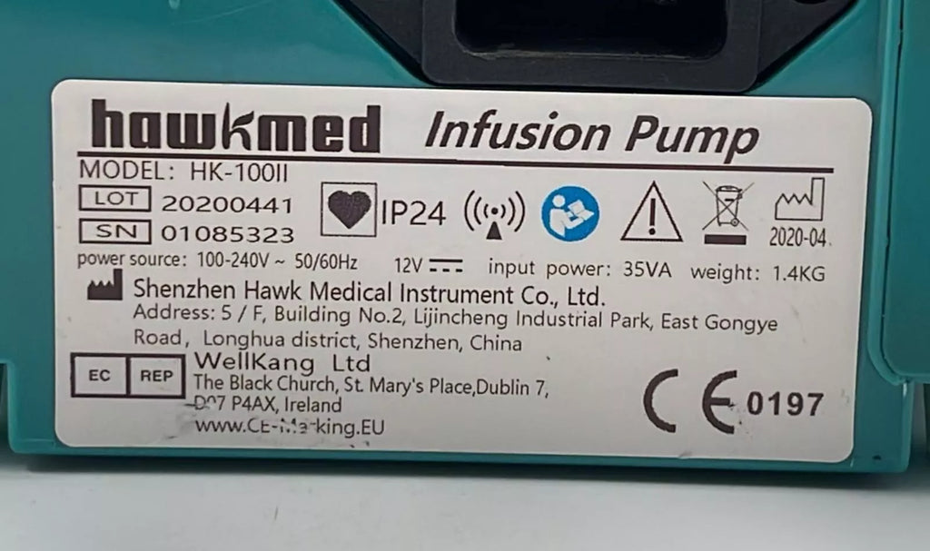 Shenzhen Hawk Hawkmed Infusion Pump HK-100II **defective screen**