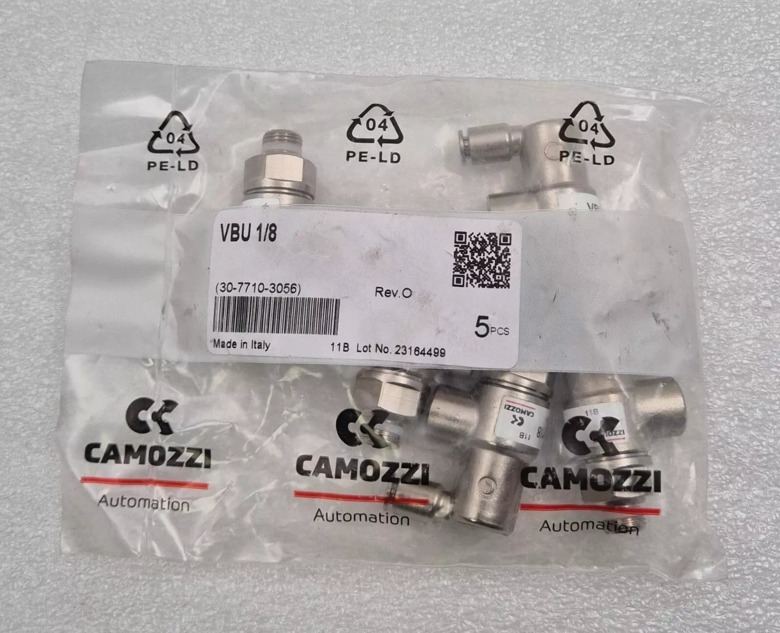 5PCS Camozzi VBU 1/8 30-7710-3056 Unidirectional Blocking Valve *New Sealed Pack