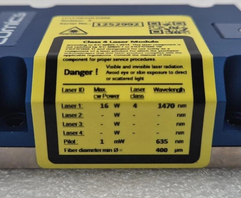LuOcean Mini Class 4 laser warning label close-up