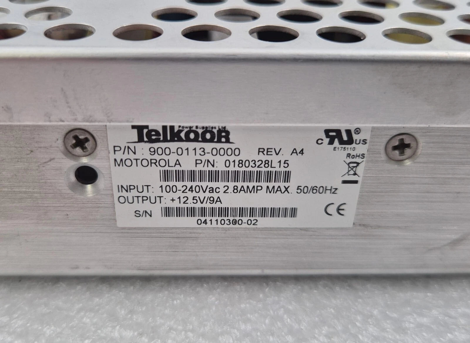 Telkoor 900-0113-0000 Power Supply Module for Motorola 0180328L15