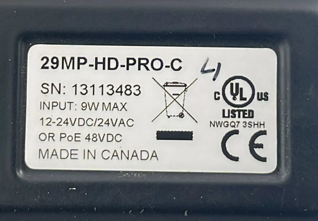 Avigilon 29MP-HD-PRO-C Canon EF Mount IP Camera 29MP Full Frame PoE Network Cam