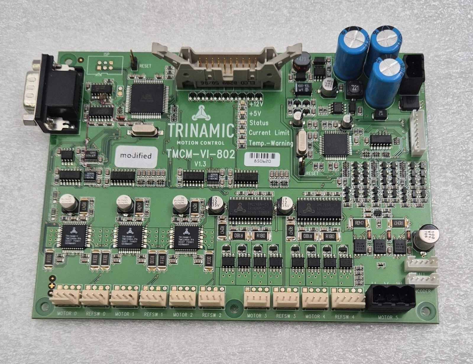 Trinamic TMCM-VI-802 V1.3 stepper motor driver board front view
